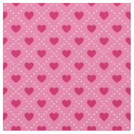 Rosa Herz Gitter Stoff