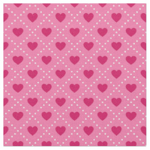 Rosa Herz Gitter Stoff