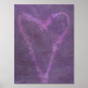 Rosa Herz Gold oder Silberfolie Foliendrucke