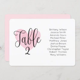 Rosa Herz Hochzeitskarte. Landschaftsplan Einladung