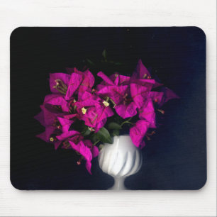 Rosa Herz in Schwarz Mousepad
