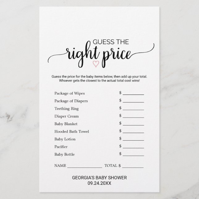 rosa Herz | Kalligrafie Was ist in deinem Handyspi (Vorderseite)