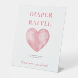 Rosa Herz Kleiner Valentinentiner Windel Raffle Ze Sockelschild