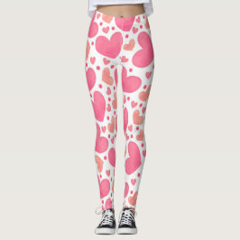 Rosa Herz-Leggings Leggings