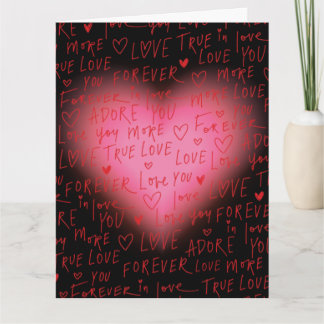 Rosa Herz Liebe - Geschenkpapier Karte