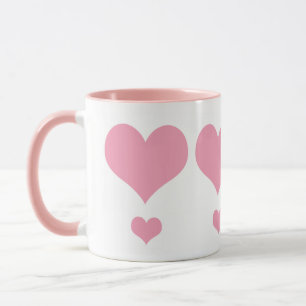 Rosa Herz Liebe Tasse