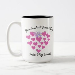 Rosa Herz Liebe Valentine's Day Girlfriend Gift Zweifarbige Tasse