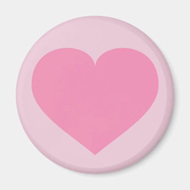 Rosa Herz Magnet (Vorne)