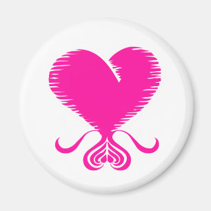rosa Herz Magnet