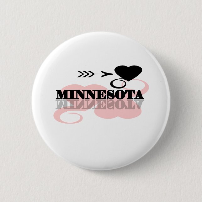 Rosa Herz Minnesota Button (Vorderseite)