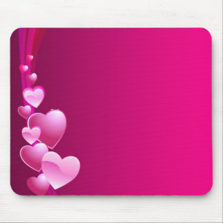 rosa Herz Mousepad