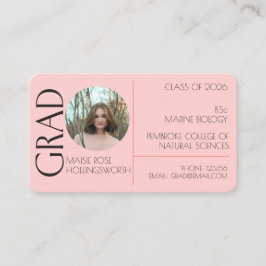 Rosa Herz Muster Visitenkarte