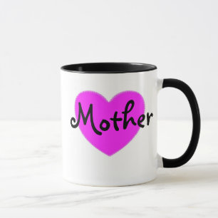 Rosa Herz-Mutter-Tasse Tasse