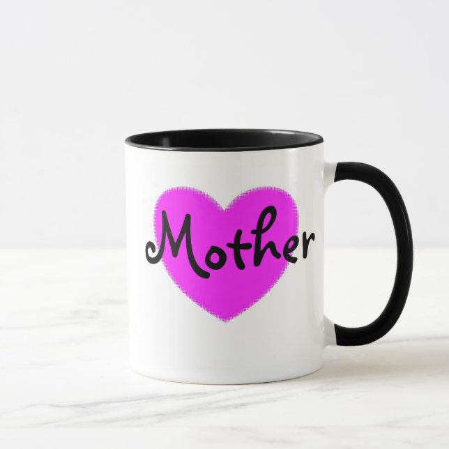 Rosa Herz-Mutter-Tasse Tasse (Rechts)