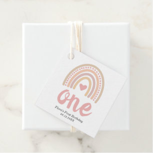 Rosa Herz Niedlich Girl Boho Rainbow Erster Geburt Geschenkanhänger