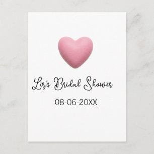 Rosa Herz Pastell Retro Brautparty Datum Boho Te Postkarte