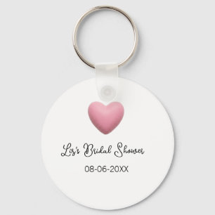 Rosa Herz Pastell Retro Brautparty Datum Boho Te Schlüsselanhänger