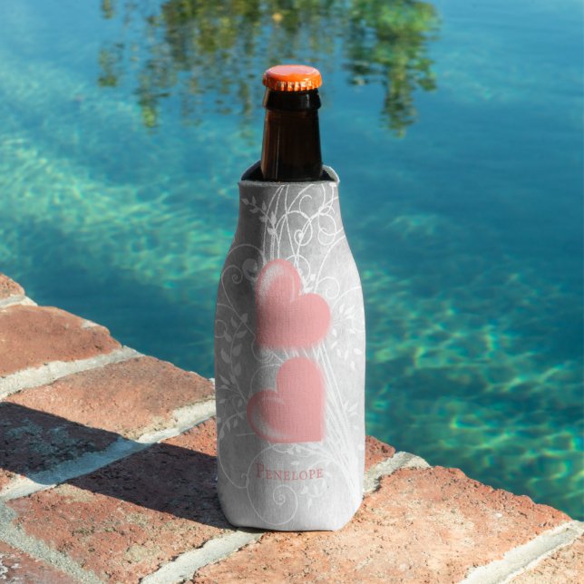 Rosa Herz Personalisiert Flasche Cooler Flaschenkühler (In Situ Pool)