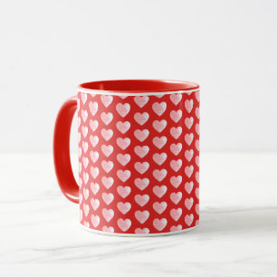 Rosa Herz-Rot-Valentinsgruß Tasse