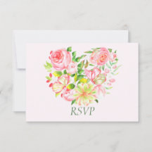 Rosa-Herz-RSVP-Karten
