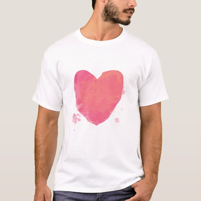 rosa Herz T-Shirt (Vorderseite)