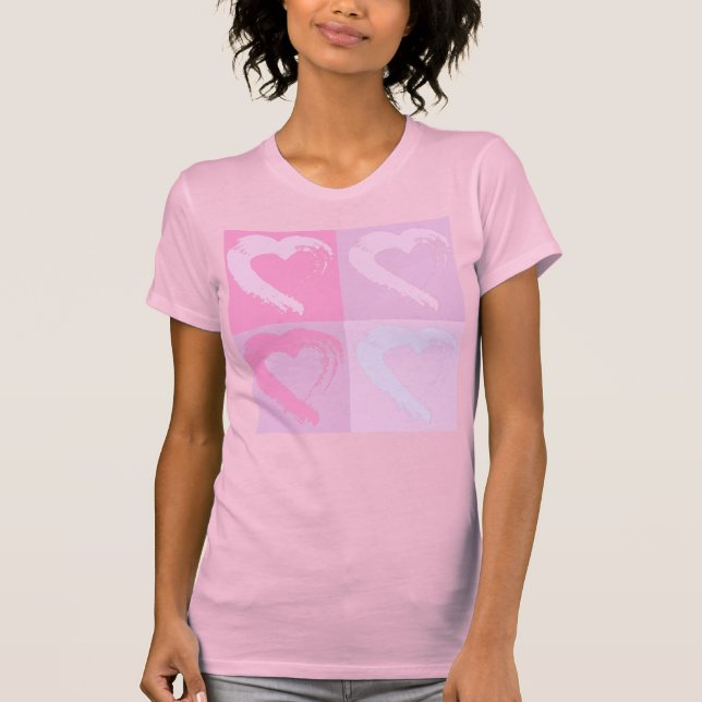 Rosa Herz T - Shirt (Vorderseite)