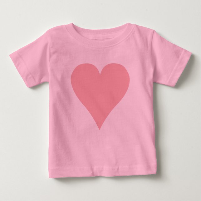 Rosa Herz-T-Shirt Baby T-shirt (Vorderseite)