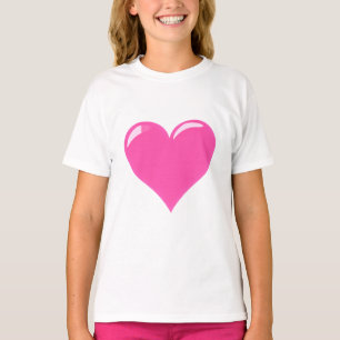Rosa Herz T - Shirt Liebe