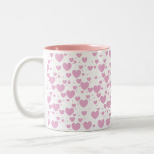 Rosa Herz-Tasse Zweifarbige Tasse