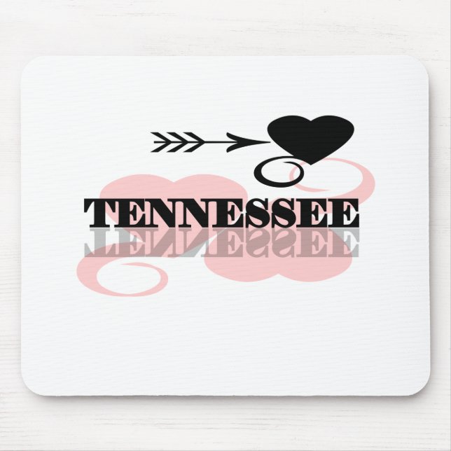 Rosa Herz Tennessee Mousepad (Vorne)