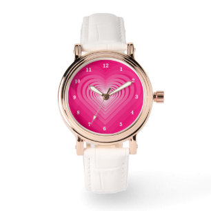 Rosa Herz Uhr