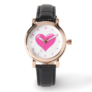 Rosa Herz Uhr Liebesgeschenk