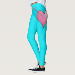 Rosa Herz und Pfeil Türkische Leggings