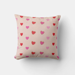 Rosa Herz Valentine Throw Kissen