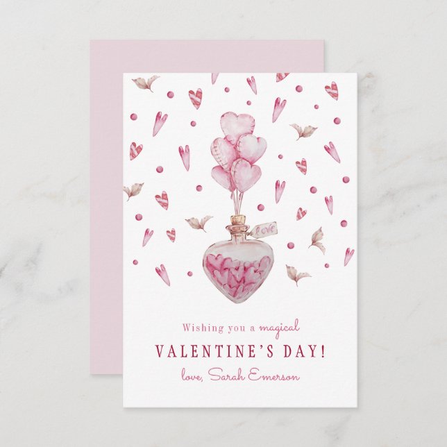 Rosa Herz Valentinstag-Klassenzimmer (Vorne/Hinten)