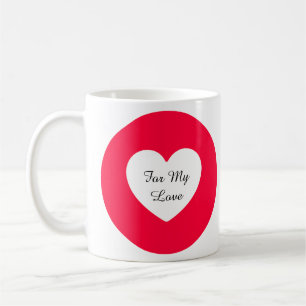 💖 Rosa Herz Valentinstag Liebe oder romantisches Kaffeetasse