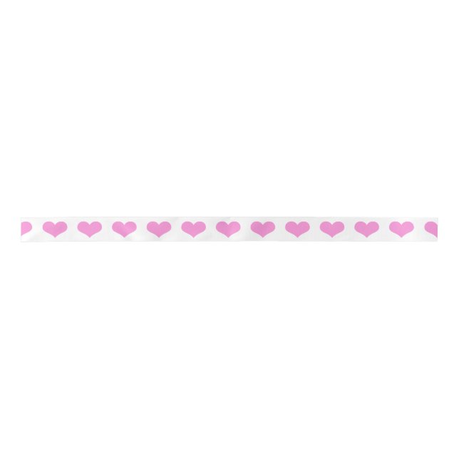 Rosa Herz Valentinstag Satin Ribbon Satinband (Vorderseite)