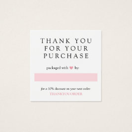 Rosa Herz Vielen Dank für Ihre Bestellung