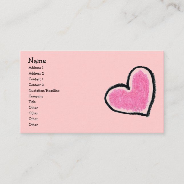 ROSA HERZ-Visitenkarte Visitenkarte (Vorderseite)