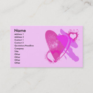 ROSA HERZ-VISITENKARTEN VISITENKARTE