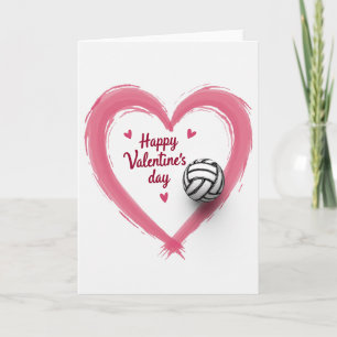 Rosa Herz Volleyball Liebeskarte Karte