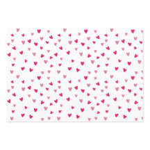 Rosa Herz-Wrap-Papier-Set | Süße Geschenkverpackun