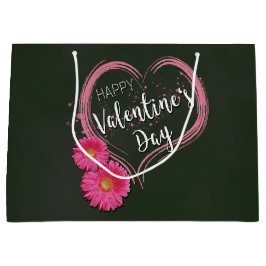 Rosa Herzchen Blume Valentinstag Große Geschenktas Geschenktüte