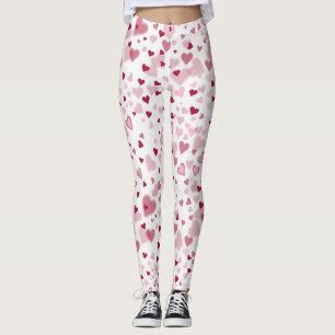 Rosa Herzchen Muster Leggings