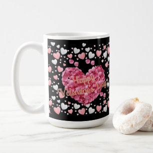Rosa Herzchen Valentinstag Kaffeetasse