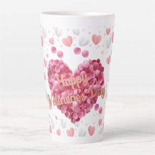 Rosa Herzchen Valentinstag Milchtasse