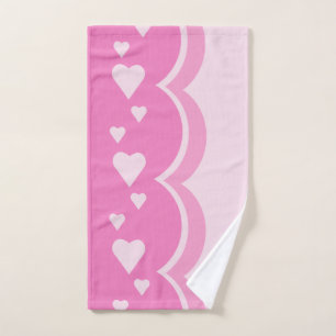 Rosa Herzen Badhandtuch Set