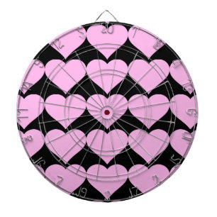 Rosa Herzen, bedingungslose Liebe_ Dartscheibe