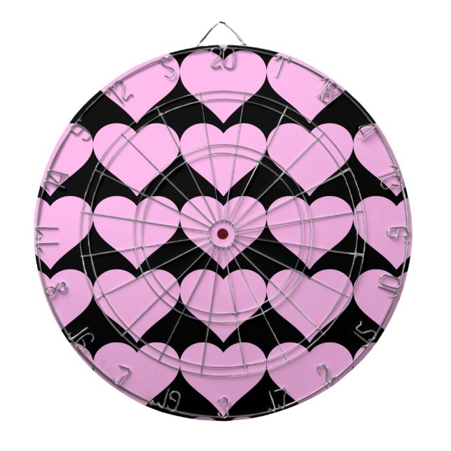 Rosa Herzen, bedingungslose Liebe_ Dartscheibe (vorne)
