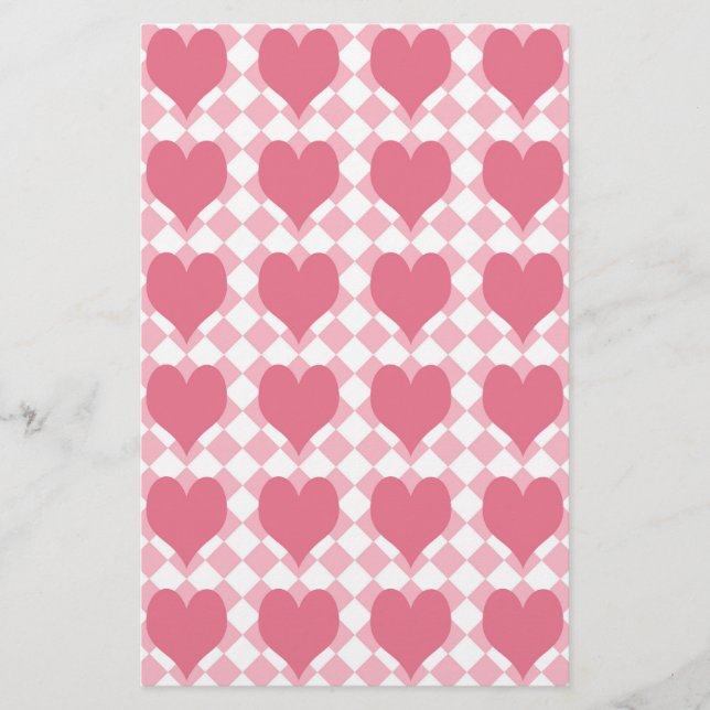 Rosa Herzen Briefpapier (Vorderseite)
